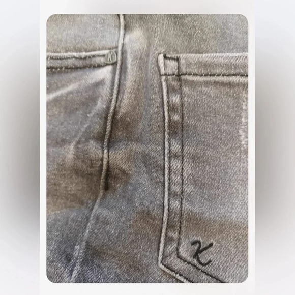 Kut From The Kloth Connie High Rise Fab Ab Ankle Skinny Raw Hem Black Size 4 - Picture 7 of 14